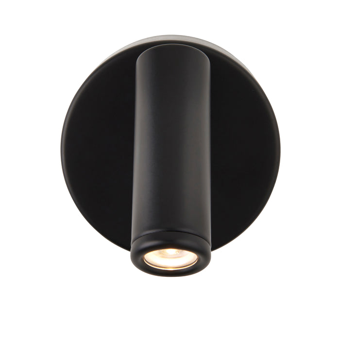 Saxby 120968 Lumos Mini 3W IP20 Adjustable LED Wall Light with USB C 3000K - Matt Black