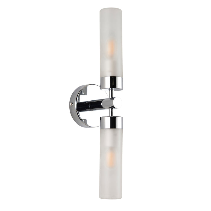 Saxby 121016 Frost IP44 6W E14 Up & Down Bathroom Wall Light - Chrome (Lamp Not Included)