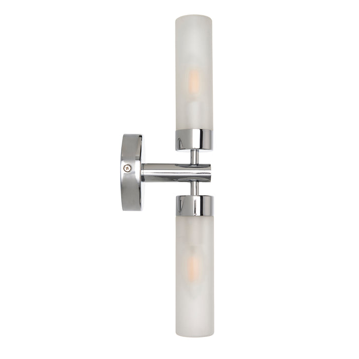 Saxby 121016 Frost IP44 6W E14 Up & Down Bathroom Wall Light - Chrome (Lamp Not Included)