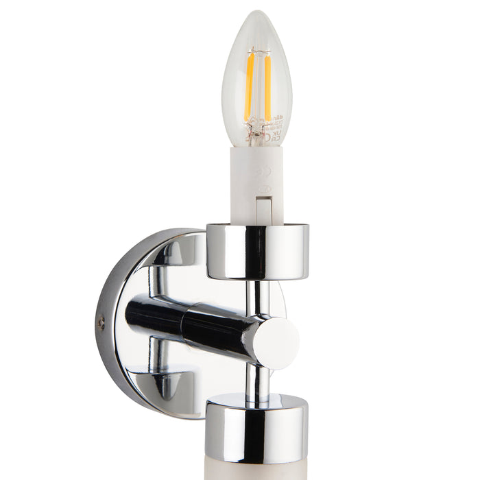 Saxby 121016 Frost IP44 6W E14 Up & Down Bathroom Wall Light - Chrome (Lamp Not Included)