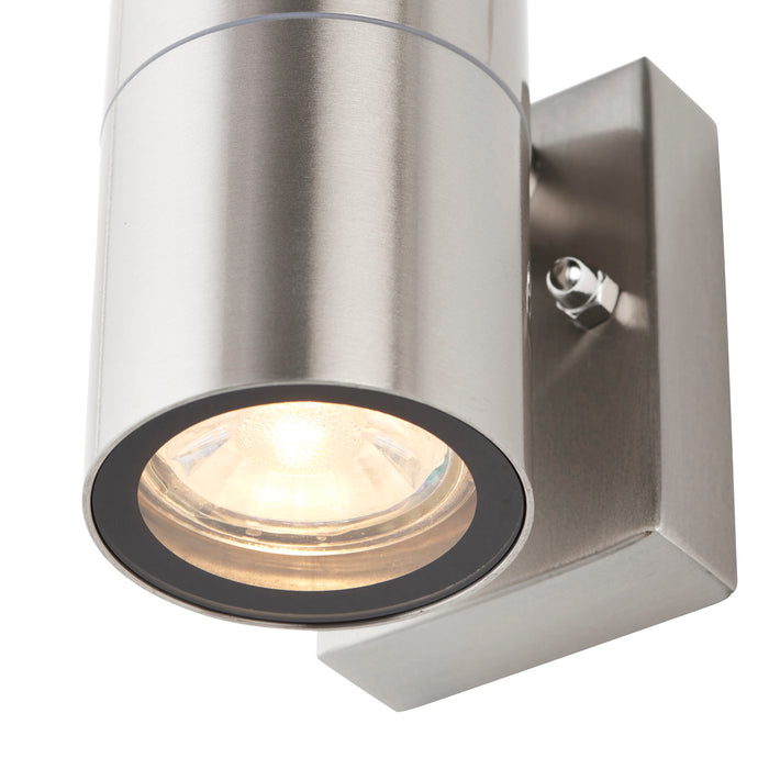 Saxby 121026 Scope GU10 IP65 Fixed Single Wall Light - Stainless Steel (Lamp Not Included)