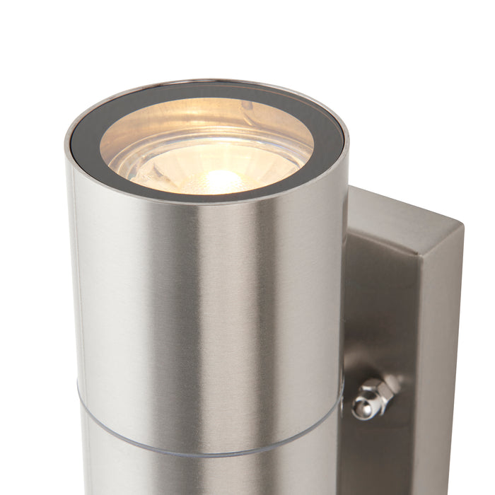 Saxby 121028 Scope GU10 IP65 Fixed Up/Down Wall Light - Stainless Steel (Lamp Not Included)