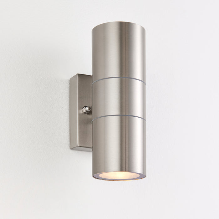 Saxby 121028 Scope GU10 IP65 Fixed Up/Down Wall Light - Stainless Steel (Lamp Not Included)