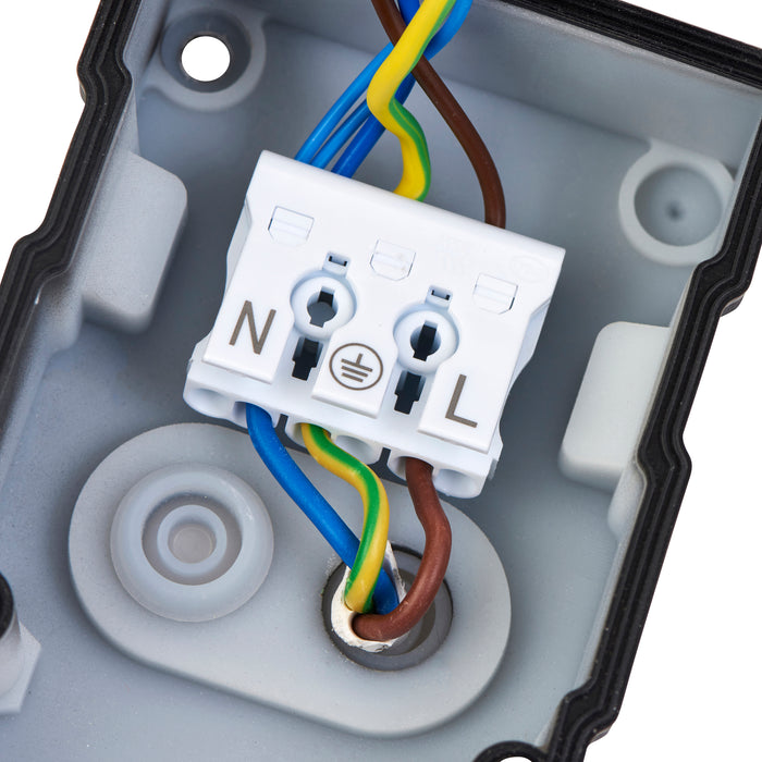 Saxby 121029 Scope GU10 IP65 Fixed Up/Down Wall Light with PIR & Photocell - Stainless Steel (Lamp Not Included)