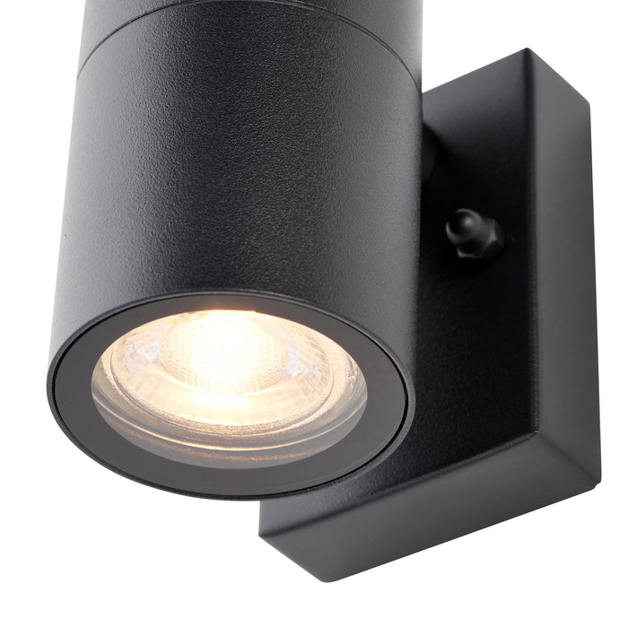 Saxby 121026 Scope GU10 IP65 Aluminium Fixed Single Wall Light - Matt Black (Lamp Not Included)
