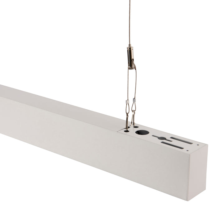 Saxby 121113 Linus CCT 30W/50W 5ft/1500mm LED Suspended/Surface Linear Light 3000K/4000K/6000K - Matt White