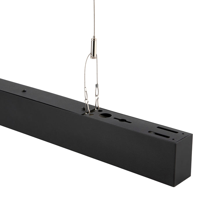Saxby 121114 Linus CCT 30W/50W 5ft/1500mm LED Suspended/Surface Linear Light 3000K/4000K/6000K - Matt Black