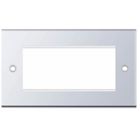 Selectric 5M-14 5M 4 Aperture Euro Media / Data Plate - Polished Chrome