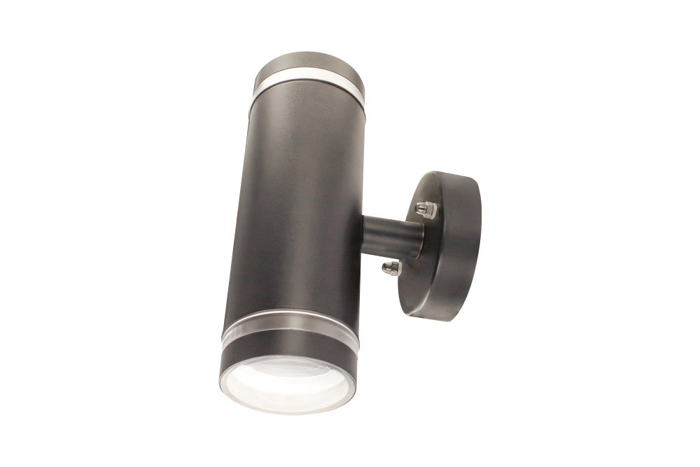 Integral ILDED060 Outdoor Stainless Steel Up And Down GU10 IP65 Wall Light Anthracite Grey