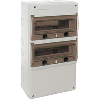 Wiska INDUBOX 1332P-W 32 Way IP65 Weatherproof Consumer Unit Enclosure, Light Grey