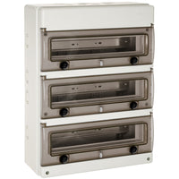 Wiska INDUBOX 1348R/W 48 Way IP65 Weatherproof Consumer Unit Enclosure, Light Grey