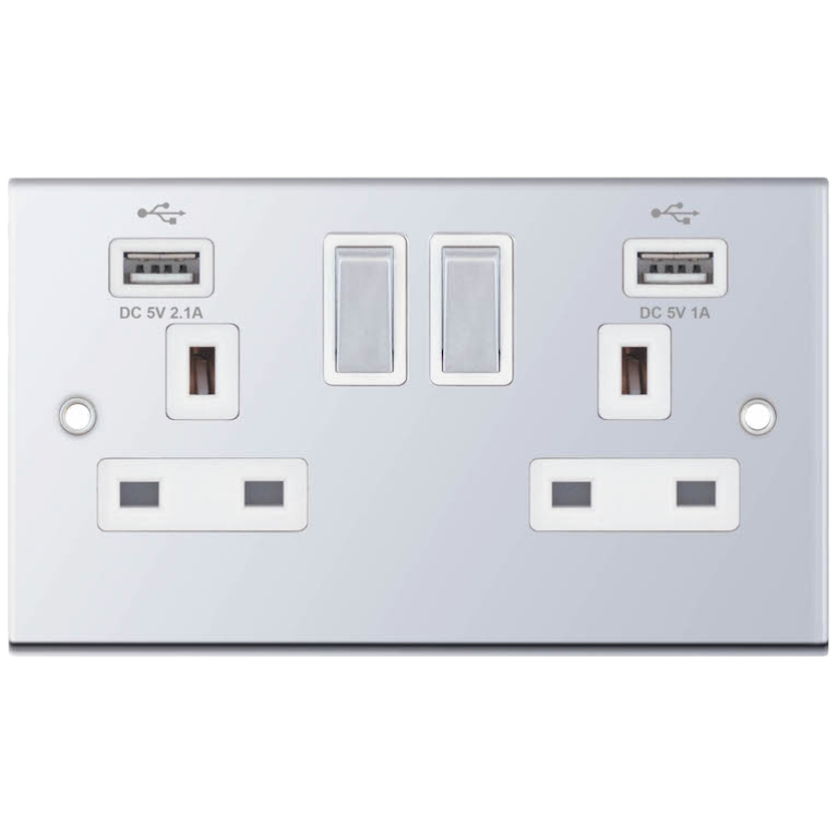 BUY Selectric DSL361 | 5M Slim Decorative | 2 Gang 13A Switched Socket ...