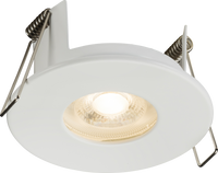 Knightsbridge FRNIPMW FireNova IP65 Fixed GU10 Fire-Rated Open-Back Downlight - Matt White