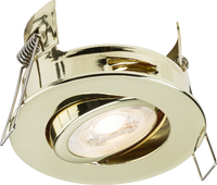 Knightsbridge FRNTPB FireNova IP20 Tilt GU10 Fire-Rated Open-Back Downlight - Polished Brass