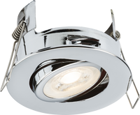 Knightsbridge FRNTPC FireNova IP20 Tilt GU10 Fire-Rated Open-Back Downlight - Polished Chrome