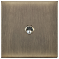 Selectric 5MPLUS-TOG-21 5M-PLUS Screwless 1 Gang 2 Way 10A Toggle Switch - Antique Brass