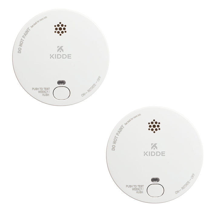 Kidde 2030-DSR3T Battery Powered Optical Smoke Alarm with 3-Year Battery Life Twin Pack