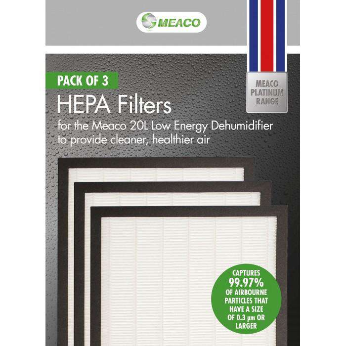 Meaco HEPA filter for 20L (Pack of 3 filters)