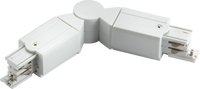 Knightsbridge KLANW K-LINE 230V 3-Circuit Track Angle Connector - White