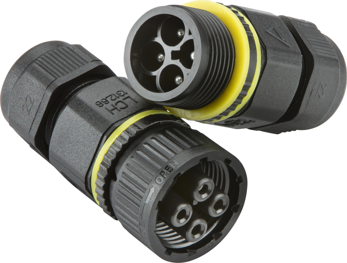 Knightsbridge JB0012 IP68 16A 4-Pin Plug & Socket Cable Connector ...