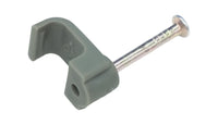 Tower 70CGKF25-PROMO 2.5mm Single Flat T&E Cable Clip Grey (Box of 120)