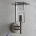 Saxby 4478182 York 1lt wall IP44 15W Polished stainless steel & clear pc 15W LED E27 (Required) - westbasedirect.com
