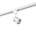 Saxby 3TH113W Bullett track head 50W Gloss white paint & gloss white pc 50W GU10 reflector (Required) - westbasedirect.com