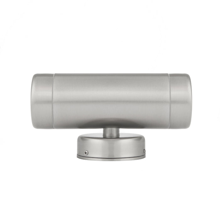 Saxby ST5008S Odyssey 2lt wall IP65 7W Brushed stainless steel & clear glass 2 x 7W LED GU10 (Required) - westbasedirect.com