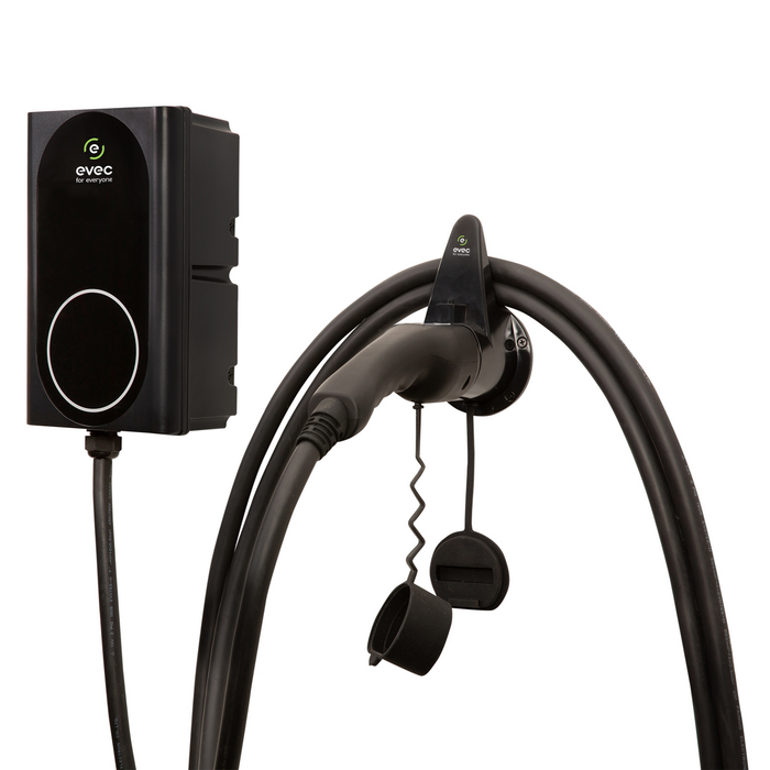 EVEC VEC03 Wall Mounted Smart EV Charger 7.4kW Single Phase Tethered Universal Socket Type 2 5M - westbasedirect.com