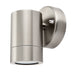 Saxby 13801 Palin 1lt wall IP44 7W Brushed stainless steel & clear glass 7W LED GU10 (Required) - westbasedirect.com