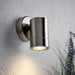 Saxby 13801 Palin 1lt wall IP44 7W Brushed stainless steel & clear glass 7W LED GU10 (Required) - westbasedirect.com