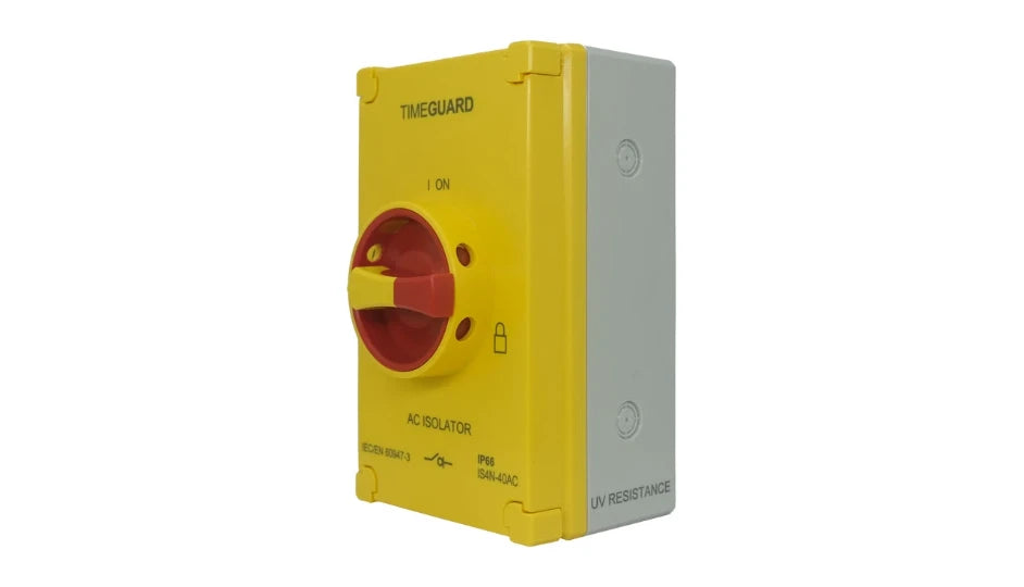 Timeguard IS4N-40AC Weathersafe IP66 AC Rotary Isolator Switch 4 Pole 40A