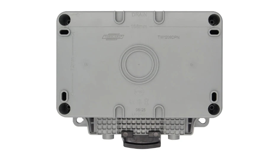 Timeguard TW1209DPN Weathersafe IP66 Twin Gang 13A Switched Socket DP with Neon