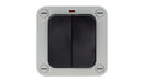 Timeguard TW1222 Weathersafe IP66 Twin Gang 2 Way 20AX Switch with Neon - westbasedirect.com