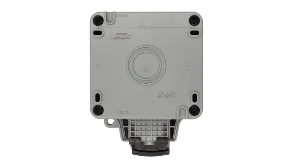 Timeguard TW1460P Weathersafe IP66 Single Gang 13A Unswitched Spur with Passive RCD - westbasedirect.com