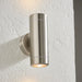 Saxby 14015 Atlantis 2lt wall IP65 7W Marine grade brushed stainless steel & clear glass 2 x 7W LED GU10 (Required) - westbasedirect.com