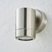 Saxby 14016 Atlantis 1lt wall IP65 7W Marine grade brushed stainless steel & clear glass 7W LED GU10 (Required) - westbasedirect.com