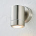 Saxby 14016 Atlantis 1lt wall IP65 7W Marine grade brushed stainless steel & clear glass 7W LED GU10 (Required) - westbasedirect.com