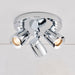 Saxby 39167 Knight 3lt round IP44 7W Chrome effect plate & clear glass 3 x 7W LED GU10 (Required) - westbasedirect.com