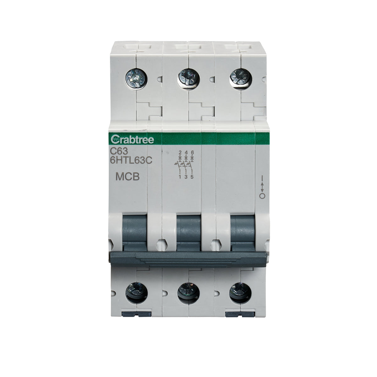 Buy Crabtree 6HTL63C Loadstar 63A Type C TP MCB | Triple Pole 10kA ...