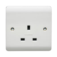 Crabtree CR1255 Instinct White Moulded 13A 1 Gang Unswitched Socket