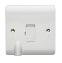 Crabtree CR1829F Instinct White Moulded 13A Unswitched Fused Connection Unit with Neon & Flex Outlet