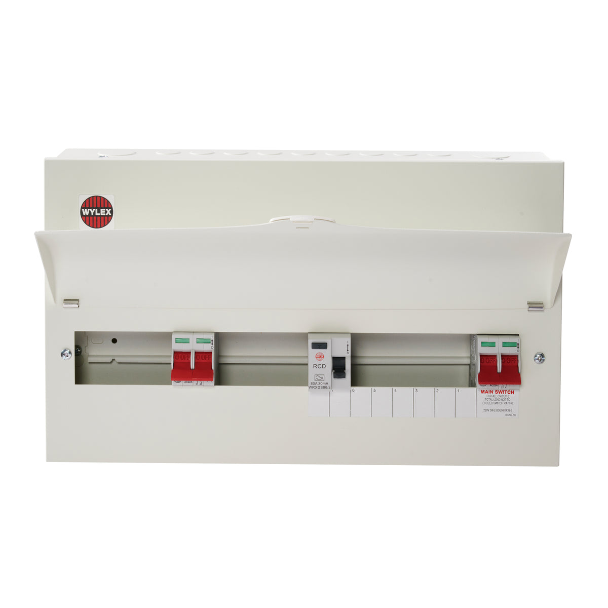 Wylex NMRS15SLMDT 15 Way Split Load Dual Tariff Consumer Unit with 2x ...