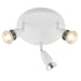 Saxby 43283 Amalfi 3lt round spotlight white 35W Gloss white paint 3 x 35W GU10 reflector (Required) - westbasedirect.com