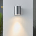 Saxby 43655 Doron 1lt wall IP44 35W Brushed alloy & clear glass 35W GU10 reflector (Required) - westbasedirect.com