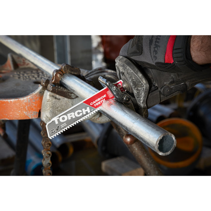 Milwaukee 48475551 SAWZALL 150mm 10TPi Metal Heavy Duty Touch Carbide Teeth Saw Blade - Pack of 5 - westbasedirect.com