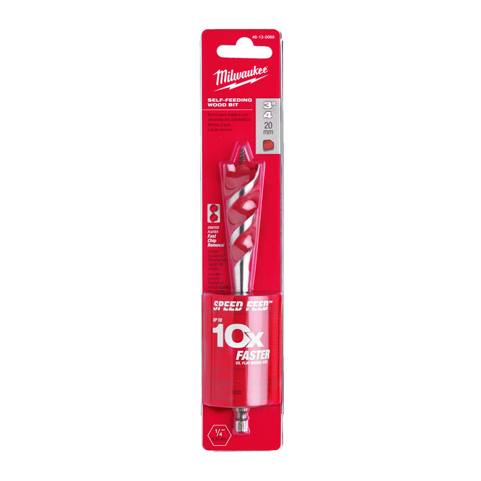 Milwaukee 4932479473 Wood Speed Feed Drill Bit 20x165mm - westbasedirect.com