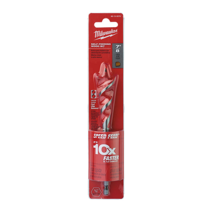 Milwaukee 4932479474 Wood Speed Feed Drill Bit 22x165mm - westbasedirect.com