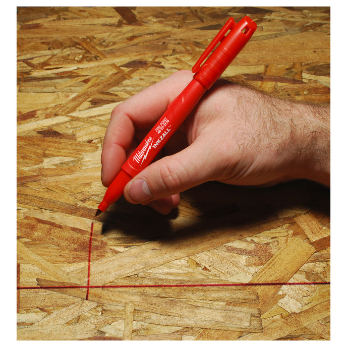 Milwaukee 48223170 INKZALL Fine Point Marker Pen - Red - westbasedirect.com