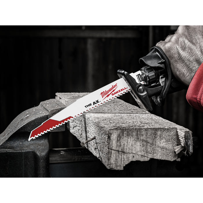 Milwaukee 48475026 SAWZALL 230mm 5TPi Wood with Nails Heavy Duty Demolition Saw Blade - Pack of 5 - westbasedirect.com